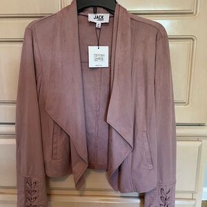 Pink Faux Suede Jacket